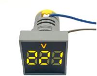 Цифровой вольтметр переменного тока / квадратный / желтый / диапазон измерений 20-500 VAC