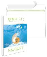 Конверты Nautilus, ЭКО, С4, (229х324мм), стрип, 90г, 25шт/уп