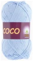 Пряжа хлопковая Vita Cotton Coco (Вита Коко) - 1 моток, 4323 светло голубой, 100% мерсеризованный хлопок 240м/50г