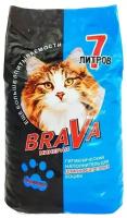 Впитывающий наполнитель Brava для длинношерстных кошек 7 л