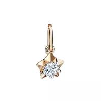 PLATINA jewelry Золотая подвеска с вставками Swarovski 03-2435-00-501-1110-38