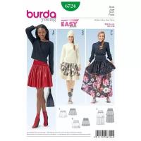 Выкройка Burda 6724-Юбка