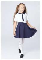 Семицвет-Тики Школьная юбка «Полусолнце», цвет синий, рост 128 см (32)