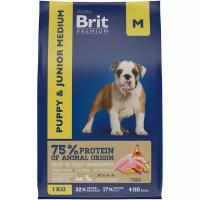 Brit: Premium, Сухой корм с курицей, для щенков, Dog Puppy and Junior Medium, 1 кг