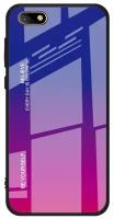 Чехол-бампер MyPads для iPhone 6 plus/ 6S plus 5.5 (Айфон 6/ 6С+ плюс) стеклянный из закаленного стекла с эффектом градиент зеркальный блестящий