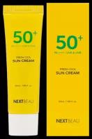 Солнцезащитный освежающий крем с центеллой азиатской SPF 50+ / PA++++, 55мл, NEXTBEAU