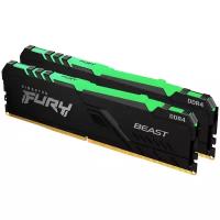 Оперативная память Kingston FURY Beast RGB 64 ГБ (32 ГБ x 2 шт.) DDR4 3200 МГц DIMM CL16 KF432C16BBAK2/64