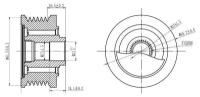 Шкив с обгонной муфтой генератора TRIALLI CM 6755