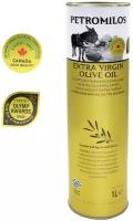 Оливковое масло PETROMILOS холодного отжима высшего качества Extra Virgin, кислотность 0,5%, ж/б 1 л (Греция)