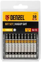 Набор бит Denzel TORX 20х50 сталь S2, шестигранный профиль, 10 шт 11669