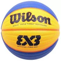 Мяч баск. WILSON FIBA3x3 Official, арт. WTB0533XB, р.6, синт. PU, бутил. камера, сине-желтый