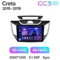 Магнитола Teyes CC3 4/32 2k-display Hyundai Creta 2015 - 2019