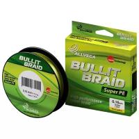 Плетеный шнур ALLVEGA BULLIT BRAID d=0.16 мм, 135 м, 10.2 кг, hi-vis yellow, 1 шт