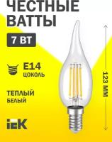 Лампа светодиодная IEK LLF-CB35-7-230-30-E14-CL, E14, corn