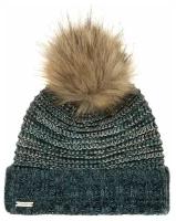 Шапка SEEBERGER арт. 18242-1 POMPOM BEANIE (синий / песочный)