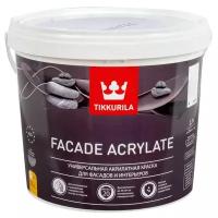 TIKKURILA FACADE ACRYLATE краска акрилатная, универсальная для фасадов и интерьеров, база A (2,7л)