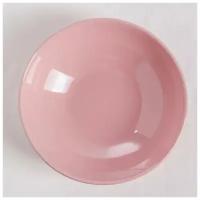Доляна Тарелка суповая Пастель 18 см розовый