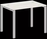 Стол прямой письменный на металлокаркасе Metal system Style Riva БП. СП-1 Дуб Наварра /Серый мет. 1000*720*750