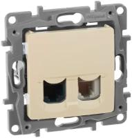 Legrand Etika Сл. кость Розетка тел.+ комп. (RJ11+RJ45) 5 кат. UTP 672352