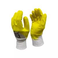 Перчатки рабочие Master-Pro® грейфер х/б с рельефным латексным покрытием для работы с арматурой, стеклом, грубых работ, 1 пара