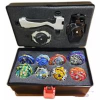 Набор BEYBLADE с 8 волчками в боксе-кейсе / Игрушка бейблейд / Волчок игрушка бейблейд / Бейблэйд