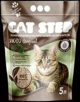 Наполнитель комкующийся растительный CAT STEP Wood Original, 5 л