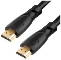 HDMI провод GCR UHD 4K 60Hz для монитора телевизора PS4 24K GOLD (GCR-HM300) черный 1.5м