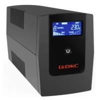 Источник бесперебойного питания DKC line-interactive Info LCD 600 Ва 5 мин tower IEC/600 ВА/360 Вт, 1/1, 3xIEC C13, USB + RJ45, LCD, 1x7Aч