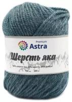 Пряжа для вязания Astra Premium 'Шерсть яка' (Yak wool), 100 г, 120 м (+/-5%) (25% шерсть яка, 50% шерсть, 25% фибра) (15 св. джинс), 2 мотка