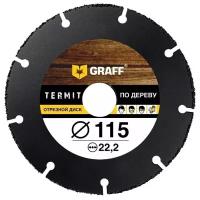 Диск Graff Termit 115 отрезной по дереву для УШМ 115x22.23mm