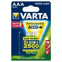 Аккумулятор Ni-Mh 1000 мА·ч 1.2 В VARTA Recharge Accu Power 1000 AAA