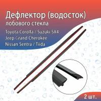 Водосток (дефлектор) лобового стекла Тойота Королла 2006-2013 (E150) / Ниссан Тиида 2015-2018 / Джип Гранд Чероки 4 2010-н. в