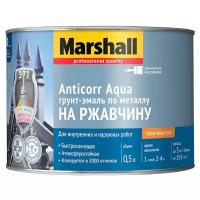 Грунт-эмаль акриловая (АК) Marshall Anticorr Aqua, АА, полуглянцевая, BW белый, 0.65 кг, 0.5 л