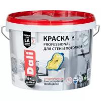 Краска акриловая DALI Professional для стен и потолков глубокоматовая бесцветный 9 л