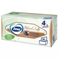 Салфетки Zewa Natural Soft, 80 листов, 1 пачка, зеленый