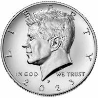 Монета 1/2 доллара (half dollar) Кеннеди. Р США 2023 UNC