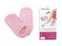 Косметические увлажняющие гелевые носочки, цвет: розовый