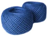 Веревка джутовая, джутовый шпагат для рукоделия (вязания, макраме) и декора цветной темно-синий 2 мм, 2 клубка - 50 м, 100% джут, шнур