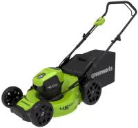 Аккумуляторная газонокосилка Greenworks 2514407UB GD40LM46HP, 4 А·ч, с АКБ и ЗУ, 46 см