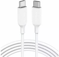 Кабель для быстрой зарядки и передачи данных Anker PowerLine III (A8856H21) USB-C 100W 1,8м (White)