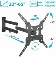 Кронштейн для телевизора настенный Kromax OPTIMA-408 / до 65 дюймов / до 30 кг / vesa 400x400