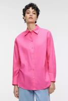 Блузка-рубашка oversize льняная классического кроя Befree 2321557340-91-XS фуксия размер XS