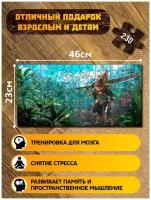 Пазл из дерева с фигурками, 230 деталей, размер 46х23 см игры Biomutant - 4179