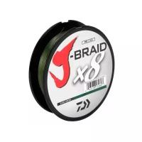 Плетёный шнур Daiwa J-braid X8 150м. 0.10мм. DARK GREEN