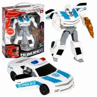 Трансформер BONDIBOT 2в1 робот-автомобиль белая полиция Bondibon
