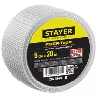 STAYER FIBER-Tape 5см х 20м 3х3 мм, Самоклеящаяся серпянка, PROFESSIONAL (1246-05-20)