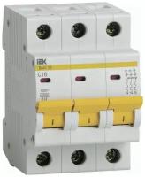 Автоматический выключатель IEK ВА47-29 3P 16А характеристика C