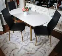Обеденная группа стол кухонный со стульями NGVK Овал и 3 стула Омега