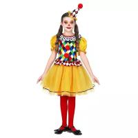 Костюм клоуна для девочки, размер 116 см