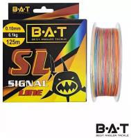 Леска для рыбалки плетенка BAT Signal Line 125м Multicolor 0,10 мм